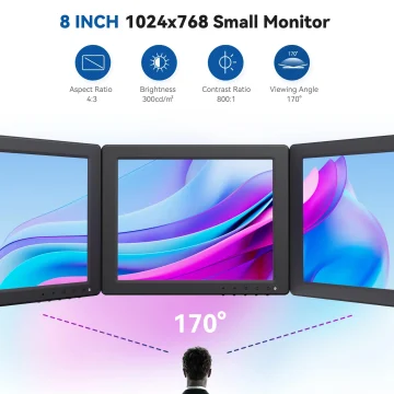 Inch IPS LCD Monitor with Remote Control and HDMI Input 2
