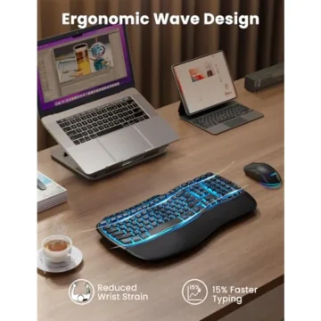 Ergonomic Wireless Keyboard and Mouse Combo 2