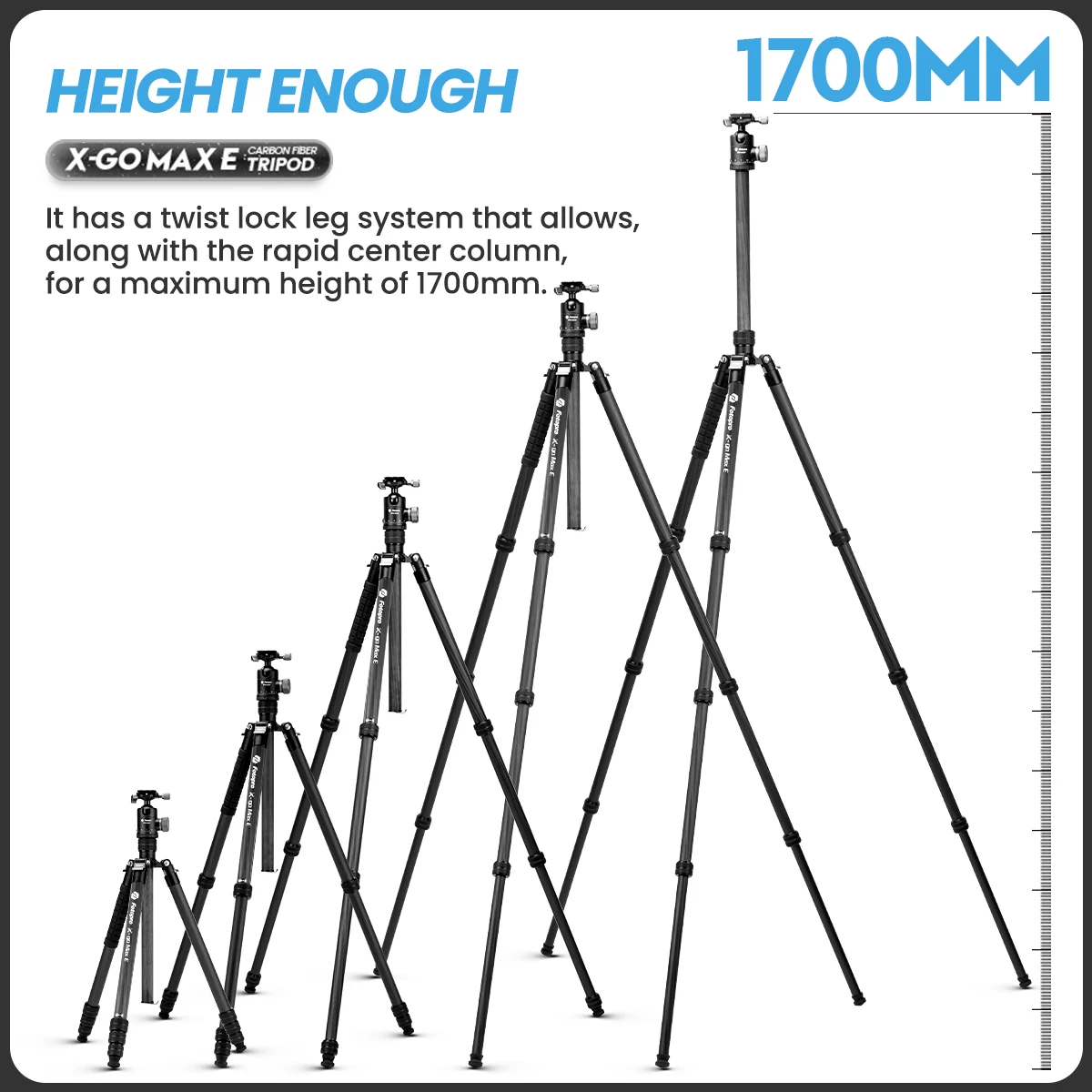 Fotopro 170Cm Carbon Fiber Tripod for Camera with Ball Head 2 | PricZone Fotopro 170Cm Carbon Fiber Tripod for Camera with Ball Head 2 | PricZone
