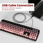 Retro Typewriter Keyboard Mouse Combo Wired Gradient Round 3 | PricZone