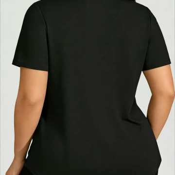 Leopard Print Plus Size Women's Casual T-Shirt 2