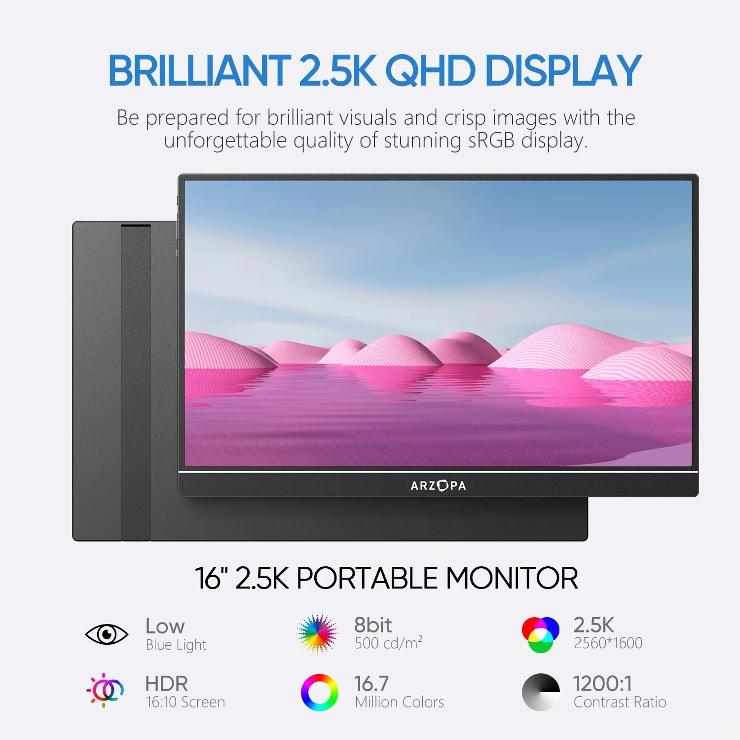 Arzopa 16 25K QHD Portable Monitor with IPS Screen 3 | PricZone Arzopa 16 25K QHD Portable Monitor with IPS Screen 3 | PricZone