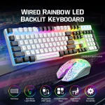 Mambasnake T11 5In1 Wired Rainbow LED Backlit Keyboard Set 2 | PricZone Mambasnake T11 5 In 1 Wired Rainbow LED Backlit Keyboard Set 2 | PricZone