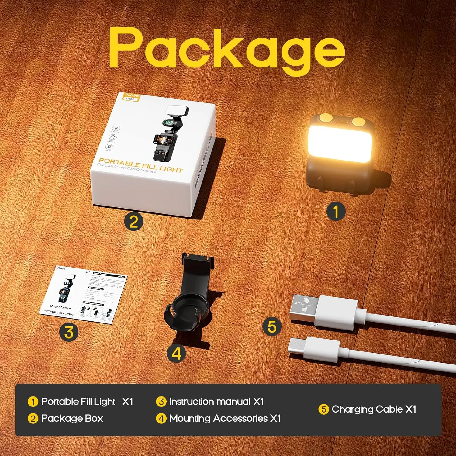 DJI Osmo Pocket 3 Rechargeable Fill Light with Color 9