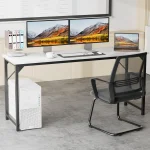 Modern Compact Computer Office Desk with Metal Frame 2 | PricZone
