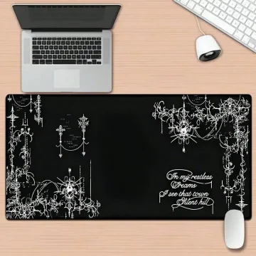 Silent Hill Gothic Dark Line Art Mouse Pad for Desk 1 | PricZone