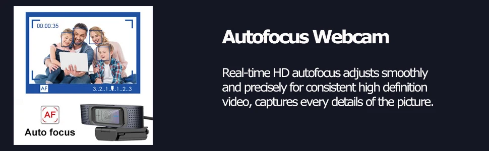Windows Mac Linux 1080P Webcam with Microphone 7