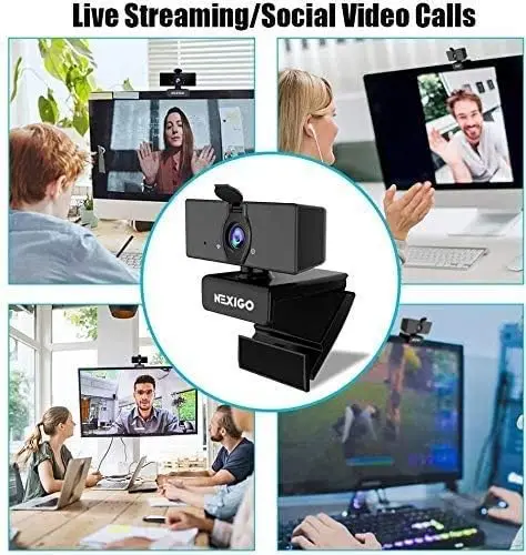 1080P Business Webcam with Dual Microphone and Privacy Cover 12