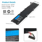 Dell XPS 15 9570 9560 7590 Laptop Battery 114V 97Wh 3 | PricZone