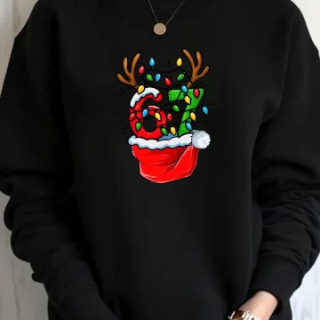 Plus Size Christmas Reindeer Sweatshirt 1 | PricZone