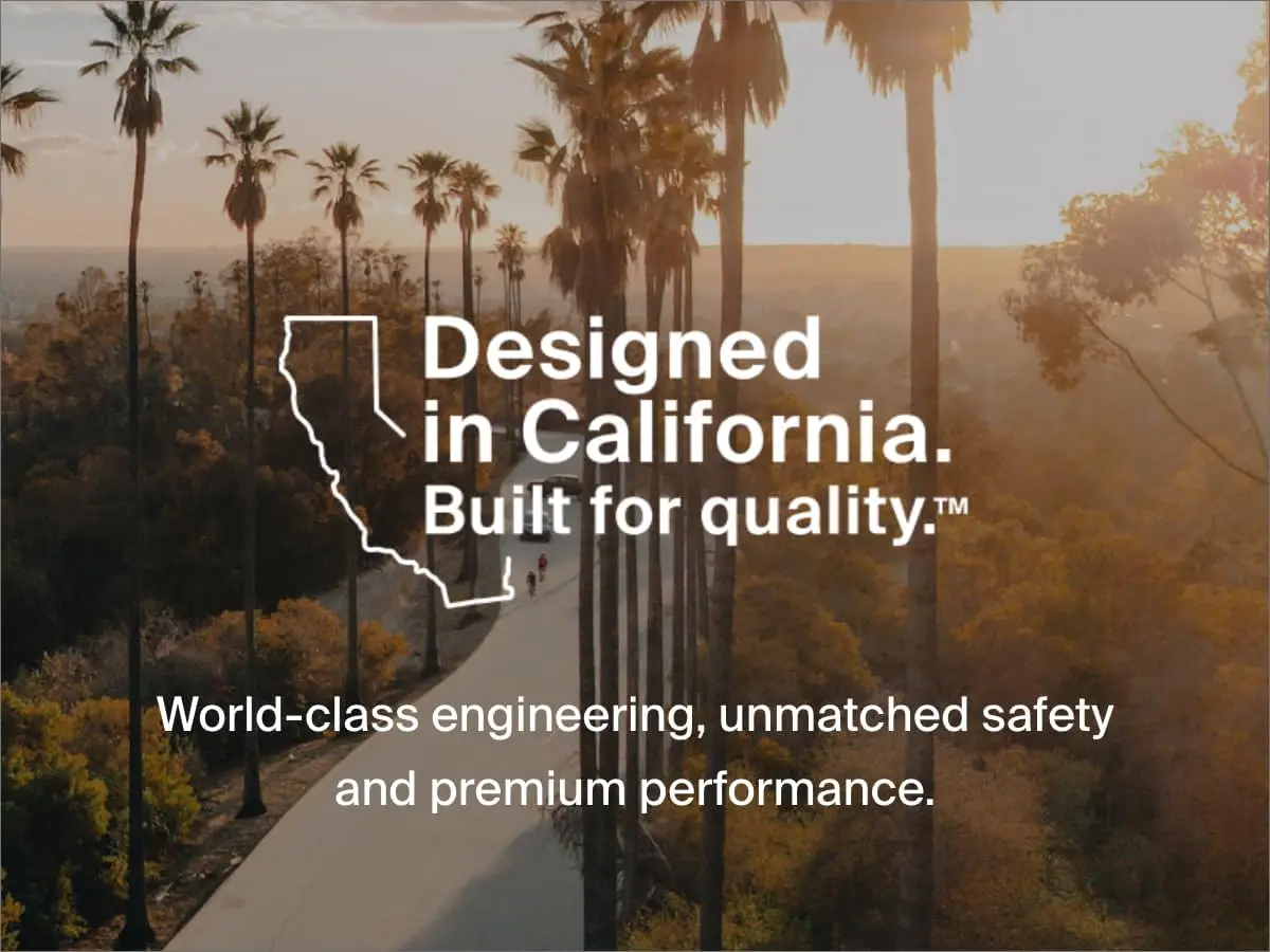 Ergonomic Gel Mouse Pad with Wrist Support and NonSlip Base 3 | PricZone Palm tree lined road at sunset in California with branding text Designed in California Built for quality and a tagline about engineering and safety | PricZone