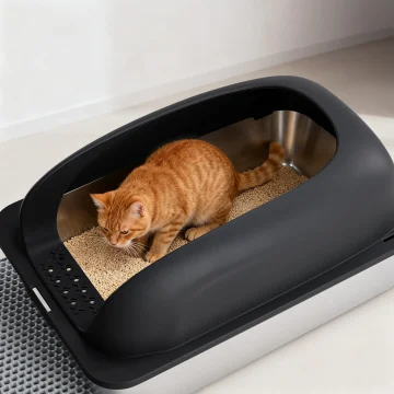 Jhk Stainless 24In Steel Cat Litter Box with Lid Large 1 | PricZone