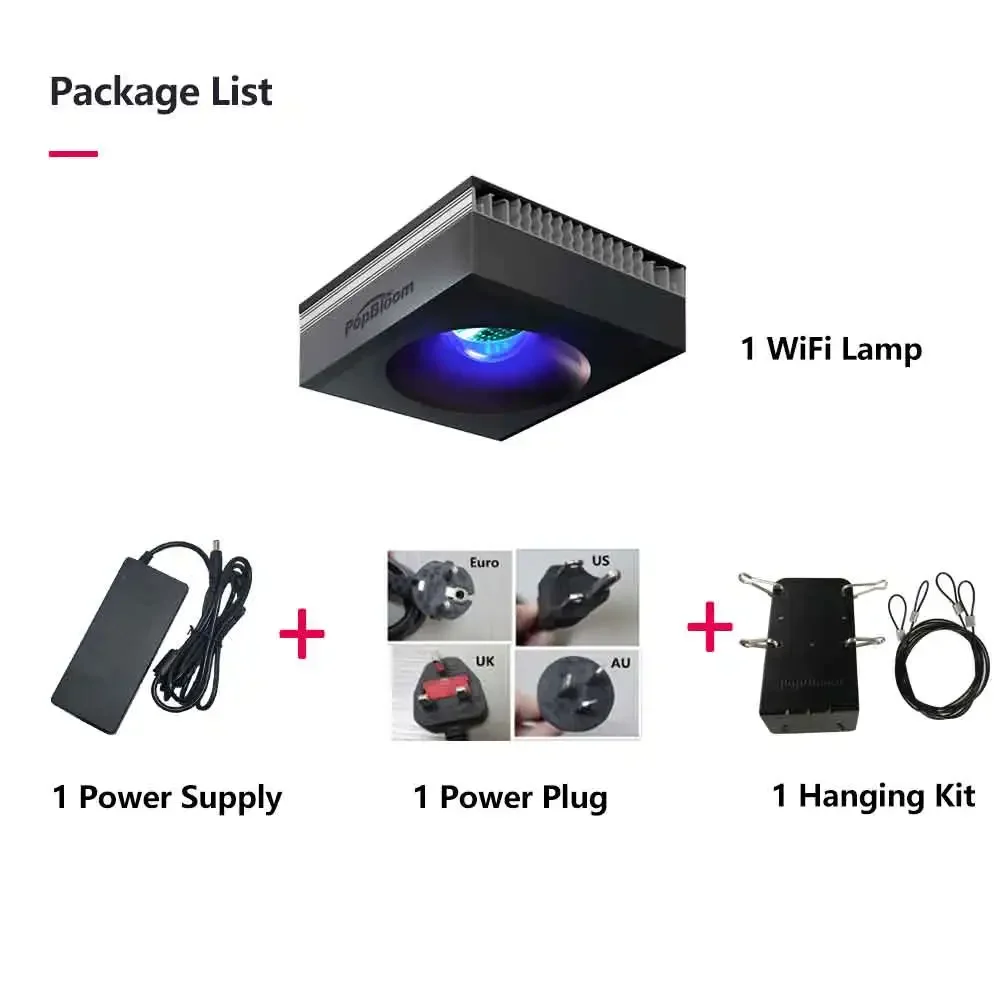 Popbloom Rl90 WiFi Reef Aquarium Light 100W Marine LED Full 21
