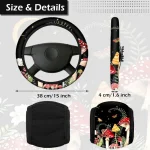17Pc Mushroom Car Seat Covers Set with Steering Wheel Cover 5 | PricZone