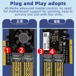 Pcie Expansion Card for Nvme SSD Array Adapter with 4 Ports 4 | PricZone Pcie Expansion Card for Nvme SSD Array Adapter with 4 Ports 4 | PricZone