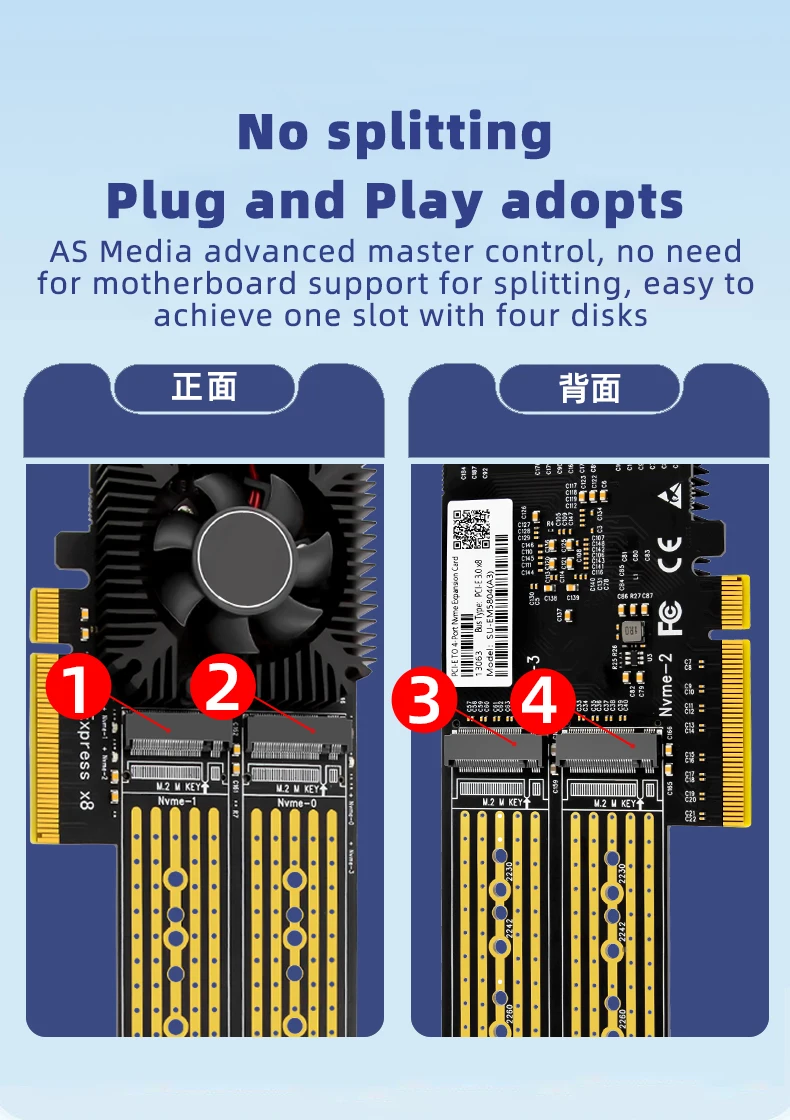 Pcie Expansion Card for Nvme SSD Array Adapter with 4 Ports 4 | PricZone Pcie Expansion Card for Nvme SSD Array Adapter with 4 Ports 4 | PricZone
