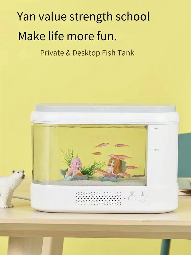 Fish Tank Living Room Small Desktop Ecological Aquarium 12