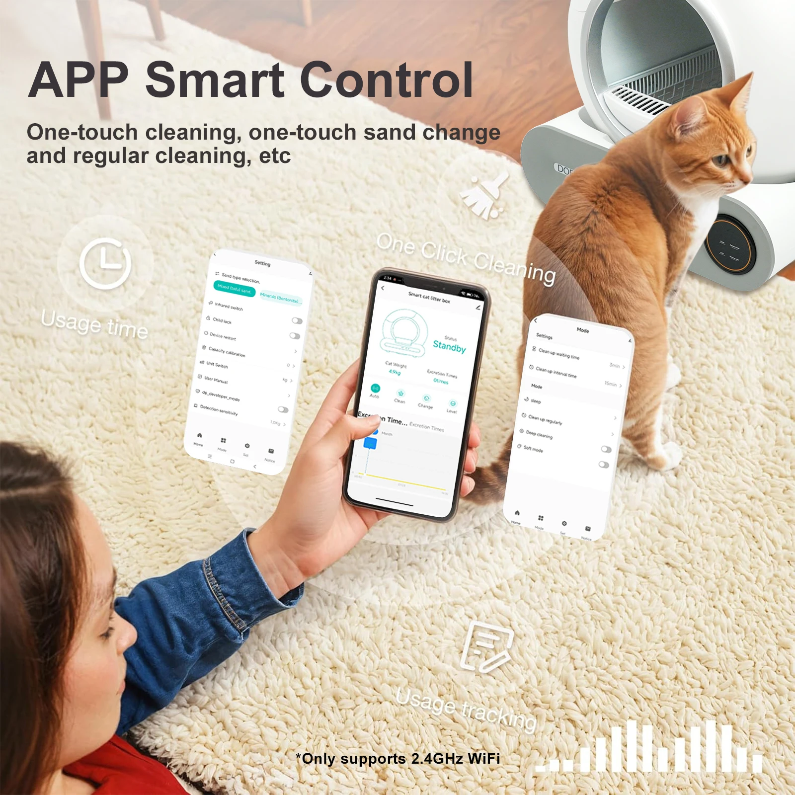 Doel Automatic Smart Litter Box SelfCleaning Cat 65L Large 3 | PricZone Doel Automatic Smart Litter Box Self Cleaning Cat 65L Large 3 | PricZone