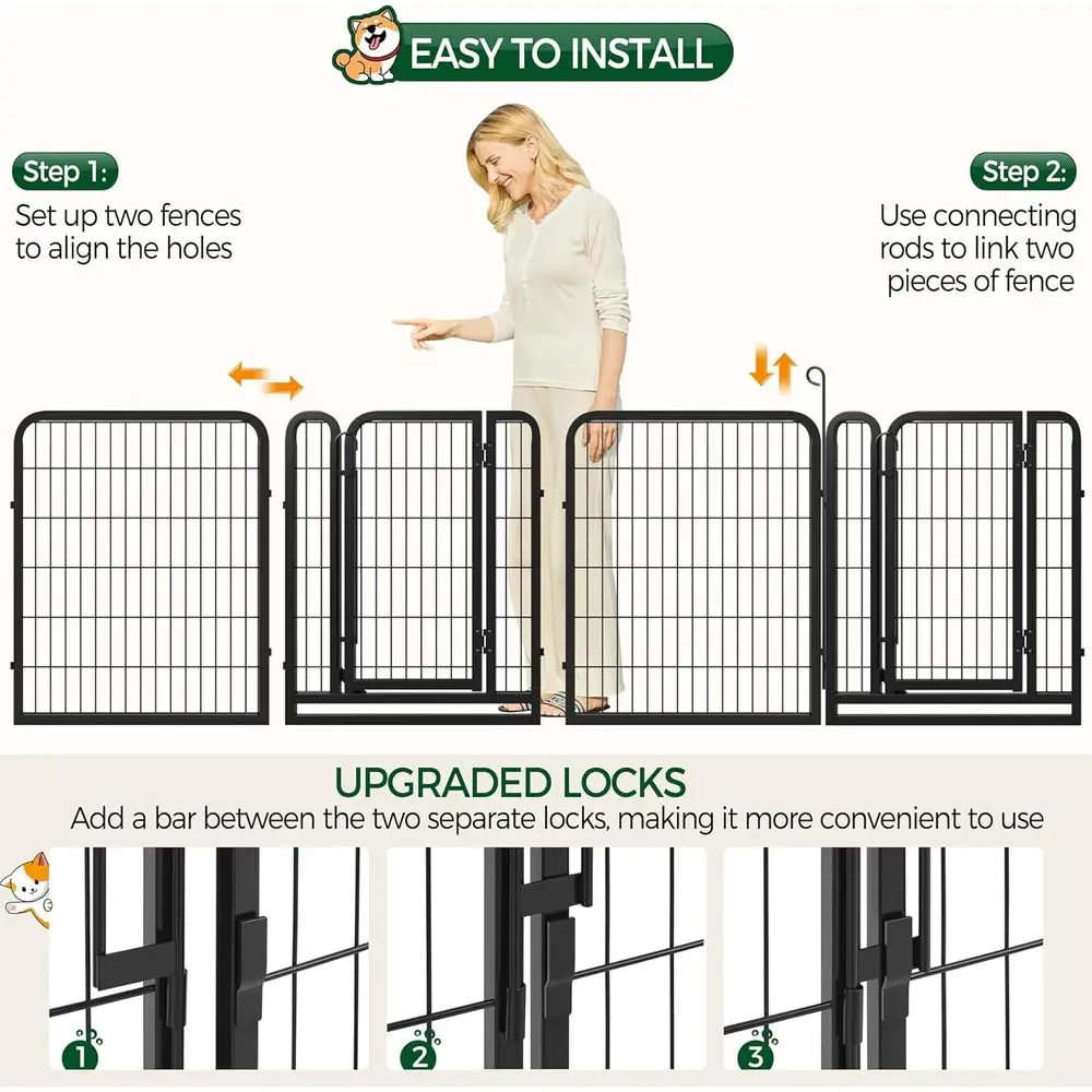 32in 16Panel Metal Dog Playpen Fence or Indoor Yard RV 6 | PricZone 32 in 16 Panel Metal Dog Playpen Fence or Indoor Yard RV 6 | PricZone
