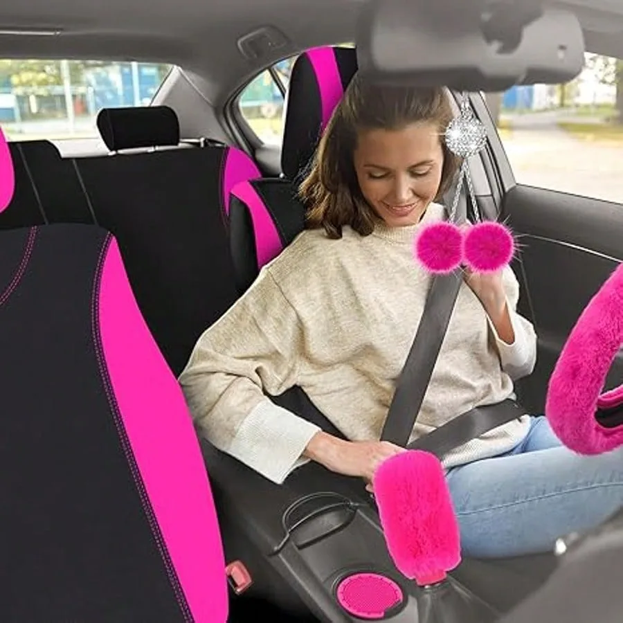 17Pcs Car Seat Cover Full Set for Women Universal Fit 5 | PricZone 17Pcs Car Seat Cover Full Set for Women Universal Fit 5 | PricZone