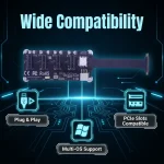 Tishric PCIe X1 To 4Port Expansion Card Converter 3 | PricZone Tishric PCIe X1 To 4 Port Expansion Card Converter 3 | PricZone