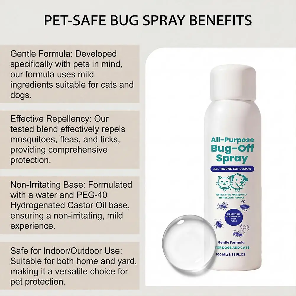 Pet Insect Repellent Spray Mild Safe Effectively Repels 20