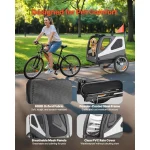 Succebuy 100 Lbs Dog Bike Trailer 2 In 1 Pet Stroller Cart 4 | PricZone