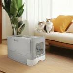 Large Cat Litter Box Kitty Sandbox Enclosed Splashproof 7 | PricZone Large Cat Litter Box Kitty Sandbox Enclosed Splashproof 7 | PricZone