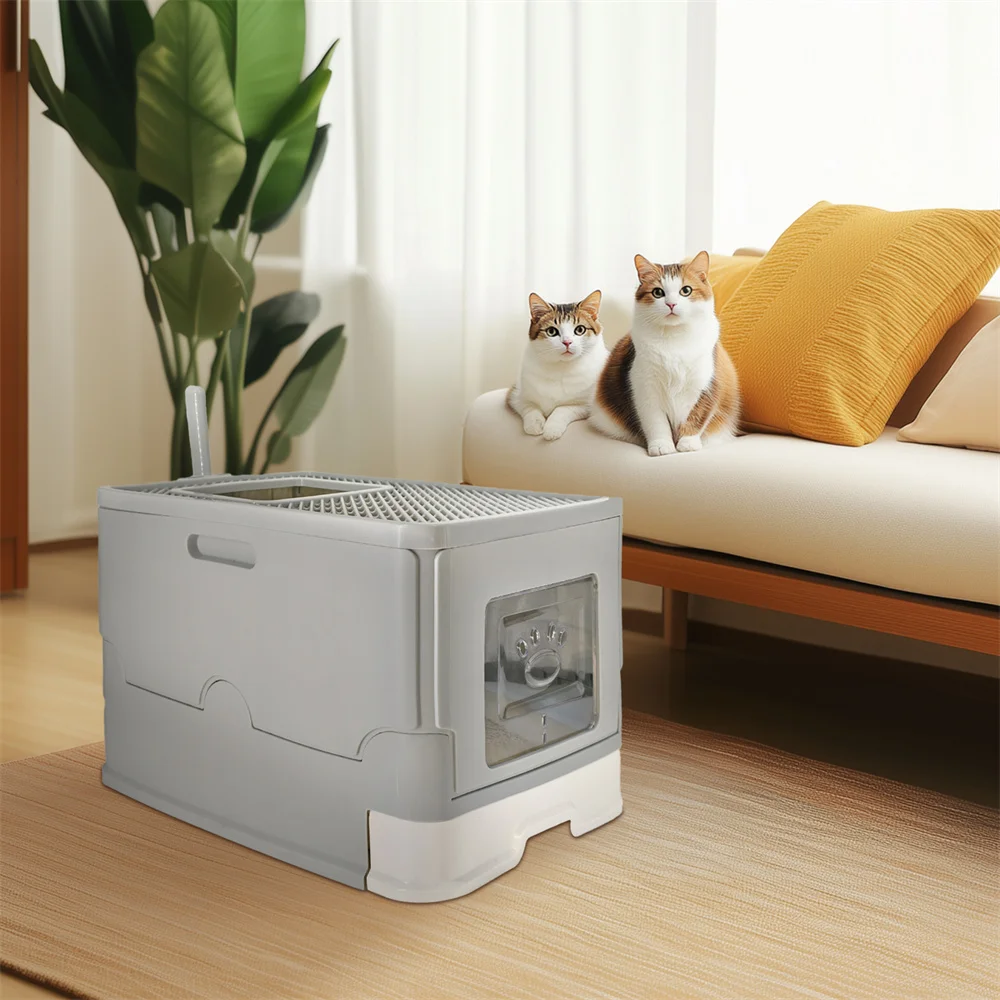 Large Cat Litter Box Kitty Sandbox Enclosed Splashproof 7 | PricZone Large Cat Litter Box Kitty Sandbox Enclosed Splashproof 7 | PricZone