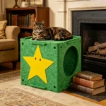Extra Large Cartoon Cat House All Season Enclosed Rabbit 7 | PricZone