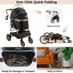Foldable Pet Stroller for Medium DogCat Up To 55 Lbs 1 | PricZone Foldable Pet Stroller for Medium DogCat Up To 55 Lbs 1 | PricZone