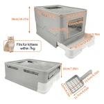 Large Cat Litter Box Kitty Sandbox Enclosed Splashproof 8 | PricZone Large Cat Litter Box Kitty Sandbox Enclosed Splashproof 8 | PricZone