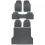 Row Car Rubber Floor Mats Gray All Weather with Cargo Liner