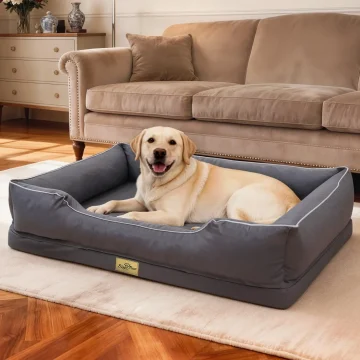 Large Orthopedic Dog Bed Pet Sofa with Bolster Sides 2