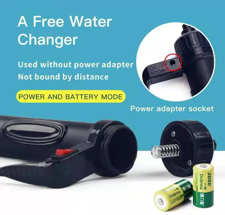 Electric Aquarium Water Change Pump Cleaning Tools Gravel 9