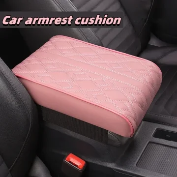 Wave Embroidered PU Leather Car Armrest Mat Center Console 1