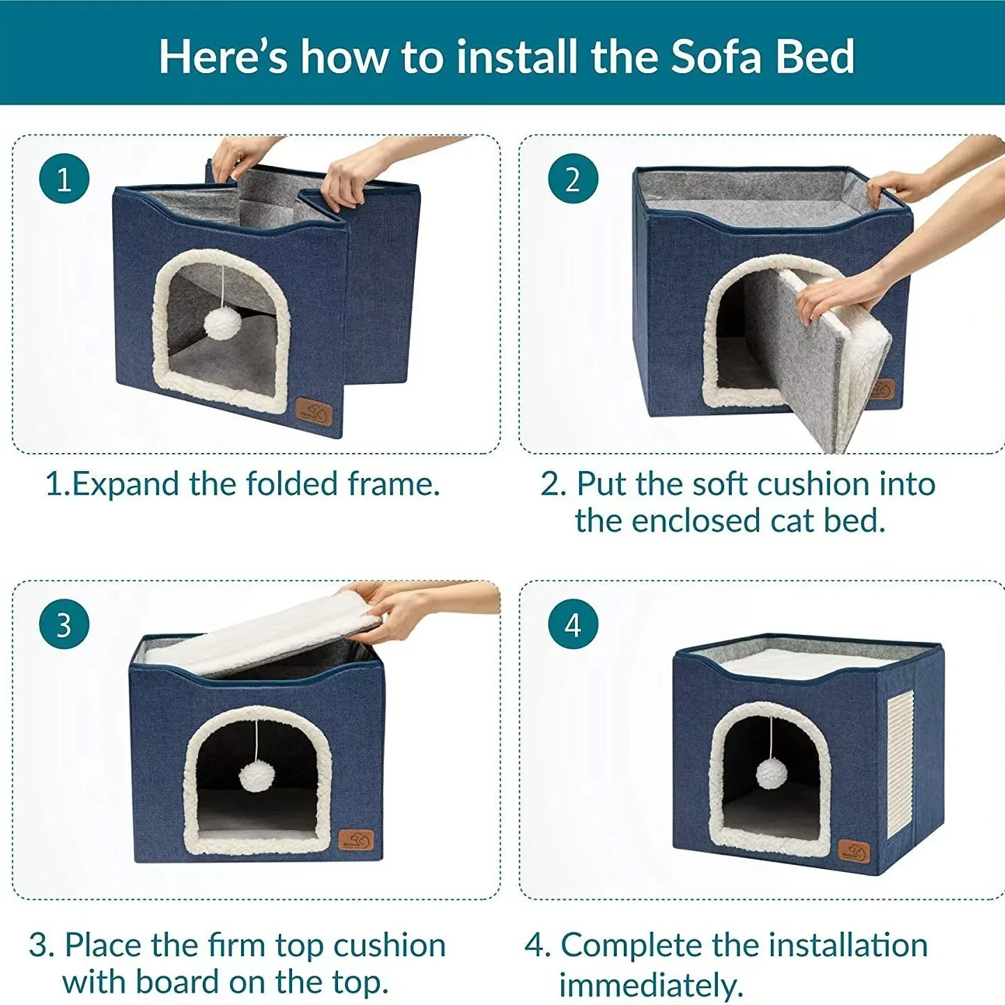 Cat Beds for Indoor Cats Large Cave for Pet House 3 | PricZone Cat Beds for Indoor Cats Large Cave for Pet House 3 | PricZone