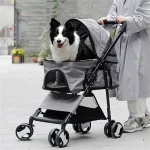 Pet Dog Stroller Foldable Travel Carrier Strolling Cart Cat 2 | PricZone