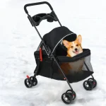 4Wheel Pet Stroller for Foldable Outdoor Travel Carrier 2 | PricZone 4 Wheel Pet Stroller for Foldable Outdoor Travel Carrier 2 | PricZone