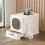 Leak-Proof Enclosed Cat Litter Box Pull-Out Drawer Kitten