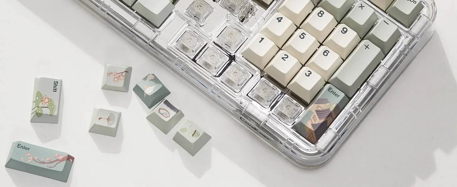 Yunzii Spring Tea 145 Custom Keycap Set with Key Puller 14