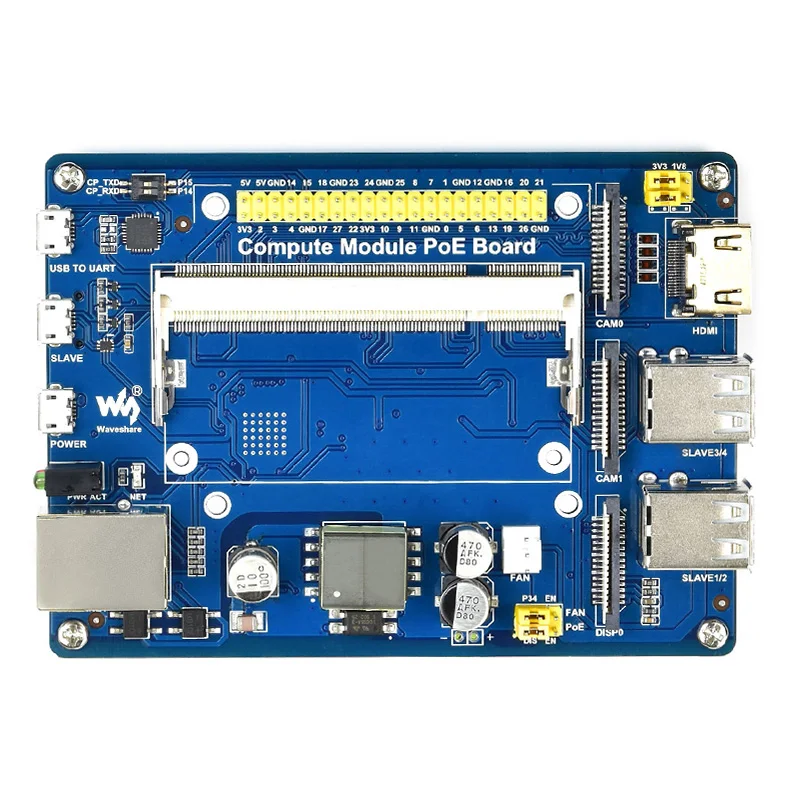 Raspberry Pi Compute Module 3 PoE Ethernet Expansion Board 16