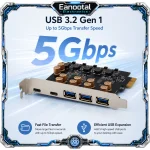 Port USB Expansion Card for Desktop PC 3 USB A 2 USB C 4 | PricZone