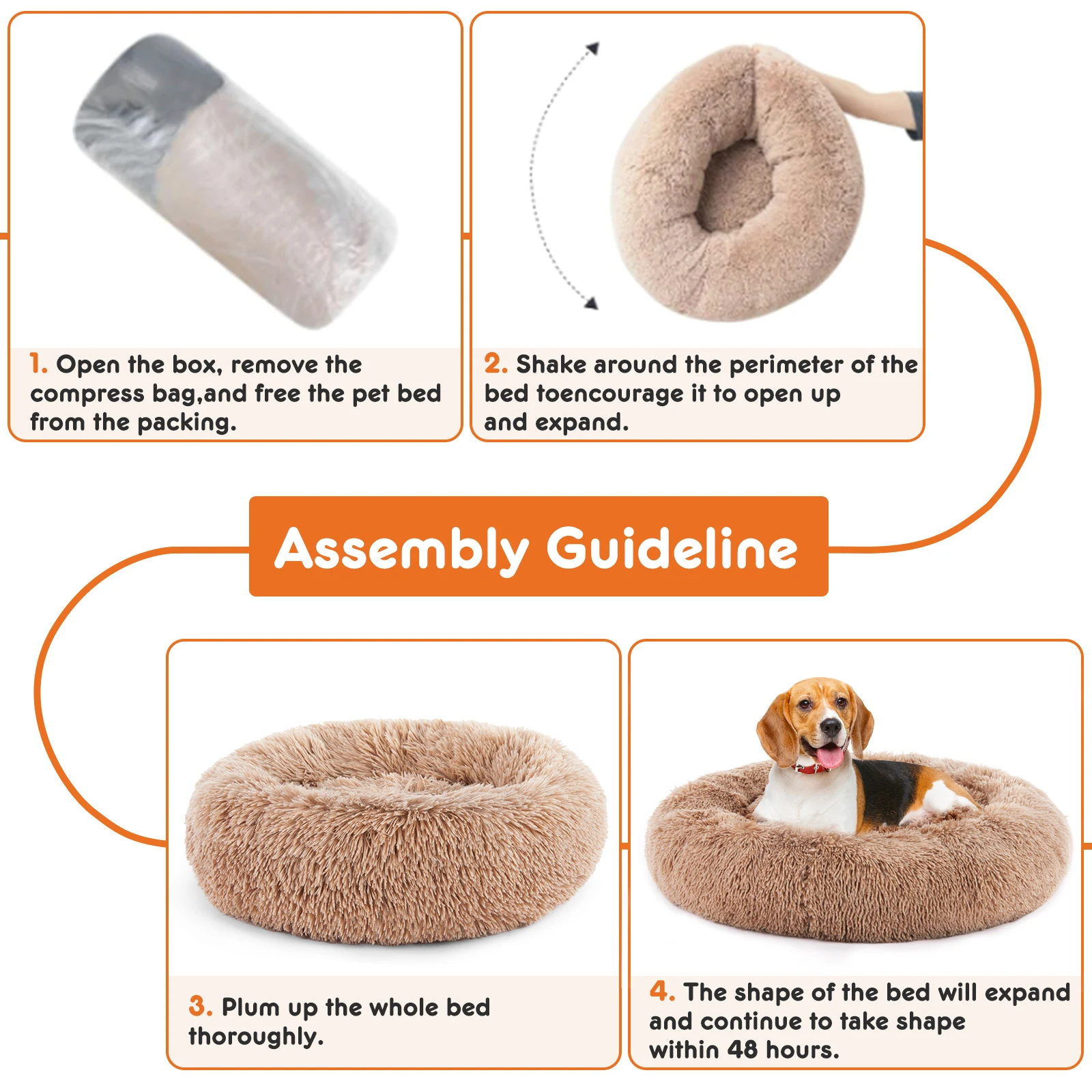 Jhk Calming Dog Bed for Medium To Large Dogs Washable Pet 5 | PricZone Jhk Calming Dog Bed for Medium To Large Dogs Washable Pet 5 | PricZone