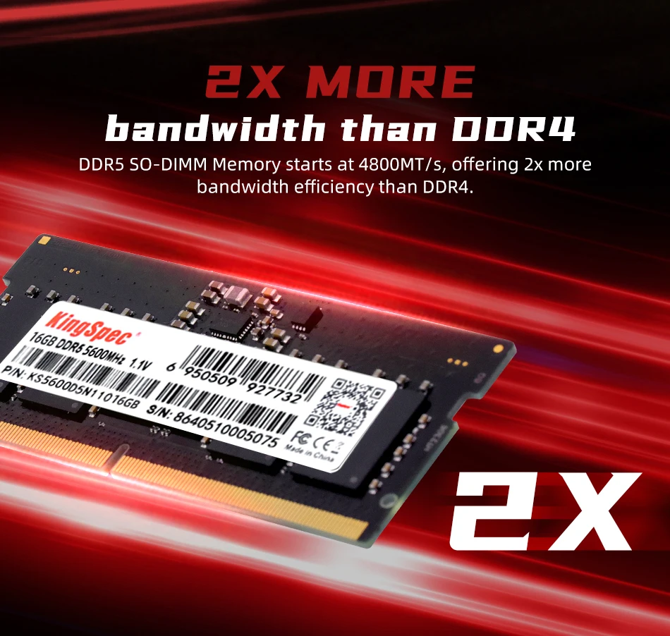 Kingspec 16Gb Ddr5 RAM 5600Mhz Laptop Memory 9