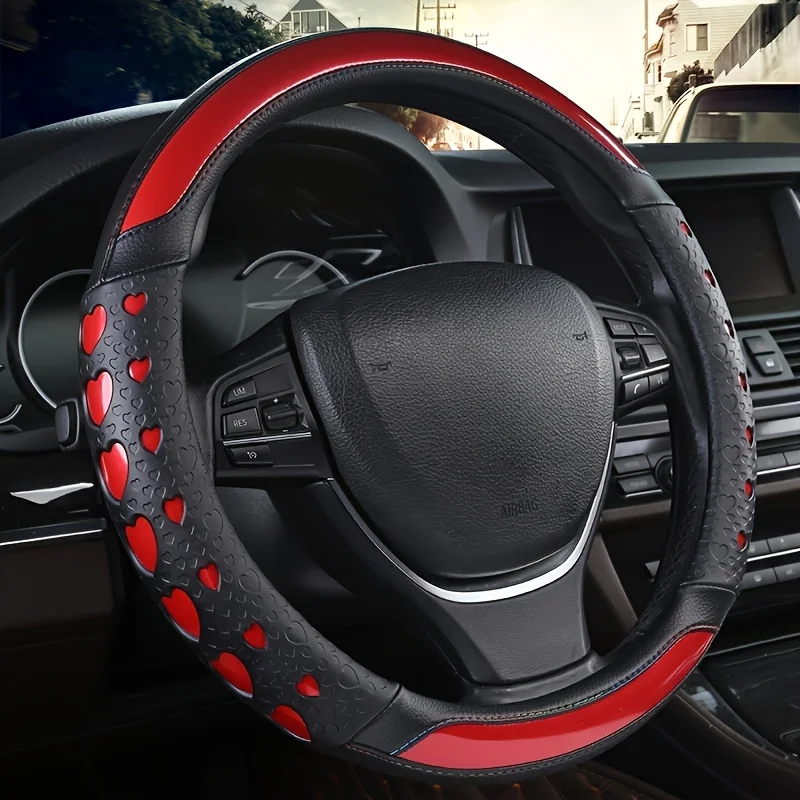 Sweet Heart Design Steering Wheel Wrap Durable PU Leather 3 | PricZone Sweet Heart Design Steering Wheel Wrap Durable PU Leather 3 | PricZone