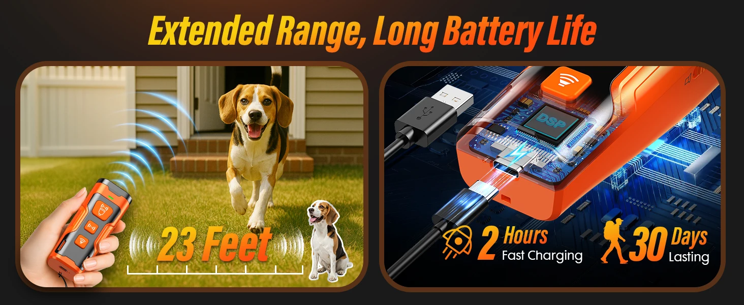 Rechargeable Ultrasonic Dog Barking Control Device 6 16