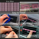 Artificial Diamond Car Steering Wheel Decoration Set Pink 4 | PricZone Artificial Diamond Car Steering Wheel Decoration Set Pink 4 | PricZone