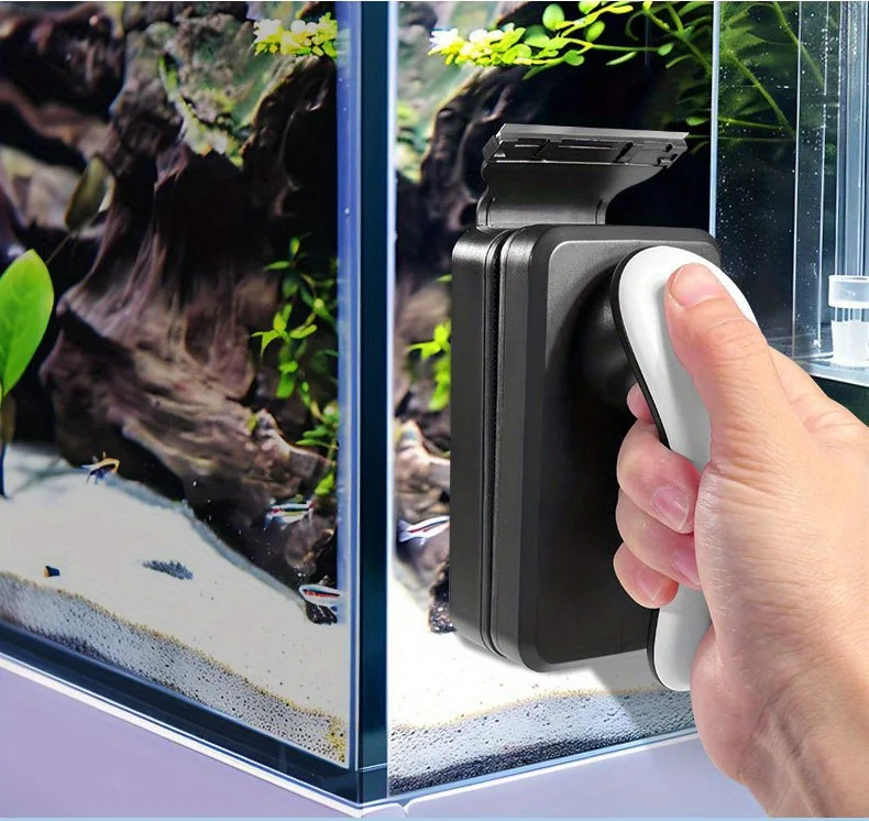 Durable Magnetic Aquarium Brush with Scraper Powerful Glass 11