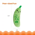 Crunchy Pickle Kicker Cat Toy Plush Crinkle with Catnip 6 | PricZone